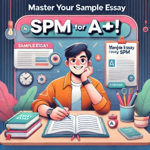 Feature image for mastering Sample Essay SPM tips with a cheerful academic vibe